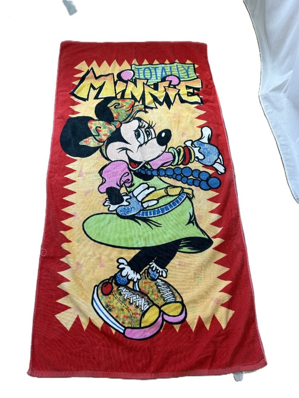Vintage 80's Franco Disney Minnie Mouse Beach Towel
